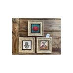 Oscar Stone Decor Çerçeveli Taş Duvar Dekoru Tablo 3'Lü Set 20X20Cm Nar Fatma Ana Eli Semazen 3Cdd-40-435
