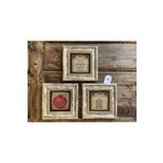 Oscar Stone Decor Çerçeveli Taş Duvar Dekoru Tablo 3'lü Set 20x20cm Nazar Dua Ayetel Kürsi Nar Dua 3CDD-40-496