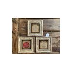 Oscar Stone Decor Çerçeveli Taş Duvar Dekoru Tablo 3'Lü Set 20X20Cm Nazar Dua Nar Dua Bereket Duası 3Cdd-40-514