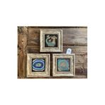 Oscar Stone Decor Çerçeveli Taş Duvar Dekoru Tablo 3'Lü Set 20X20Cm Şahmeran Nazar Göz Yaşam Çiçeği 3Cdd-40-473