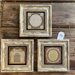 Oscar Stone Decor Çerçeveli Taş Duvar Dekoru Tablo 3'lü Set Ayetel Kürsi Nal-ı Şerif Hilye-i Şerif