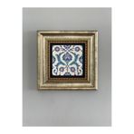 Oscar Stone Decor Çerçeveli Taş Duvar Tablosu 20 X 20 Cm Çini Desen Cdd-50-191