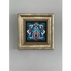 Oscar Stone Decor Çerçeveli Taş Duvar Tablosu 20 x 20 cm ÇİNİ DESEN