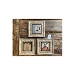 Oscar Stone Decor Çerçeveli Taş Tablo 20X20 Cm 3 Lü Set Ayetel Kürsi Vav Elif Semazen 3Cdd-40-217