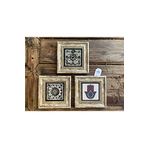 Oscar Stone Decor Çerçeveli Taş Tablo 20x20 cm 3 Lü Set Desen ve Fatma Ana Eli