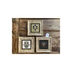 Oscar Stone Decor Çerçeveli Taş Tablo 20X20 Cm 3 Lü Set Fatma Ana Eli Hayat Ağacı Ebruli 3Cdd-40-262