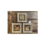 Oscar Stone Decor Çerçeveli Taş Tablo 20x20 cm 3 Lü Set Gustav Klimpt Eserleri