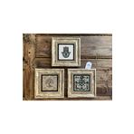 Oscar Stone Decor Çerçeveli Taş Tablo 20x20 cm 3 Lü Set Hayat Ağacı Fatma Ana Desen