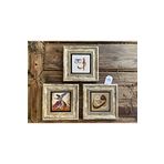 Oscar Stone Decor Çerçeveli Taş Tablo 20x20 cm 3 Lü Set İnsan Vav Elif Semazen Seti