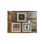 Oscar Stone Decor Çerçeveli Taş Tablo 20x20 cm 3 Lü Set Nar Ağacı Fatma Ana Hayat Ağacı 3CDD-40-249