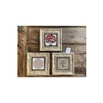 Oscar Stone Decor Çerçeveli Taş Tablo 20x20 cm 3 Lü Set Nar Ağacı Yaşam Çiçeği Hayat Ağacı 3CDD-40-283