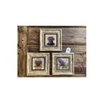 Oscar Stone Decor Çerçeveli Taş Tablo 20x20 cm 3 Lü Set Ortanca Çiçeği Seti Hydrangea Set