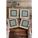 Oscar Stone Decor Çerçeveli Taş Tablo Duvar Dekoru 20x20cm 4'lü Set Desen Seti