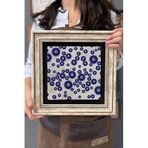 Oscar Stone Decor Decor Çerçeveli Tablo Taş Duvar Dekoru 30 X 30 Cm Nazar Boncukları CDD3030-1002