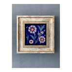 Oscar Stone Decor Decor Çerçeveli Taş Duvar Dekoru 20 X 20 Cm Iznik Çini Desenli Cdd1-40-252