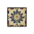 Oscar Stone Decor Doğaltaş Baskılı Bardak Altlığı Çini Desen 10 Cm X 10 Cm - Stone Coaster Dsn45-2