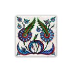 Oscar Stone Decor Doğaltaş Baskılı Bardak Altlığı Çini Desen 10 Cm X 10 Cm - Stone Coaster Dsn50-1