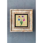 Oscar Stone Decor Ebru Çalışması Çerçeveli Taş Tablo 20X20 Cm-Wall Decor Cdd-40-1128
