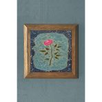 Oscar Stone Decor Ebru Desen Taş Tablo Masif Ahşap Çerçeveli Taş Tablo Duvar Dekoru 28x28 Cm PRMT2020-1126