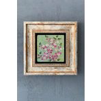 Oscar Stone Decor Ebru Sanatı Çerçeveli Taş Tablo 20x20 Cm-wall Decor CDD-40-1136