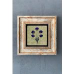Oscar Stone Decor Ebru Sanatı Çerçeveli Taş Tablo 20x20 Cm-wall Decor CDD-40-1223