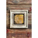 Oscar Stone Decor Gustav Klimt Sarı Saçlı Kız Çerçeveli Taş Tablo 20X20 Cm Wall Decor Cdd-40-1387
