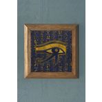 Oscar Stone Decor Horus Un Gözü Temalı Masif Çerçeveli Taş Tablo-duvar Dekoru- 28x28 cm PRMT2020-1074