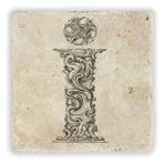 Oscar Stone Decor İ Harfi Doğaltaş Bardak Altlığı