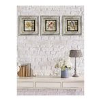 Oscar Stone Decor İthal Çerçeveli Taş Baskılı Duvar Tablosu Seti ( 20 x 20 cm) 3 lü set -Oscar Stone Decor 3CDD-40-077