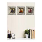 Oscar Stone Decor Ithal Çerçeveli Taş Baskılı Duvar Tablosu Seti (20 X 20 Cm) 3 Lü Set -Oscar Stone Decor 3Cdd-40-082