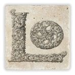 Oscar Stone Decor L Harfi Doğaltaş Bardak Altlığı