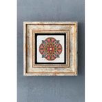 Oscar Stone Decor Mandala Çerçeveli Taş Tablo 20x20 Cm-wall Decor CDD-40-1278