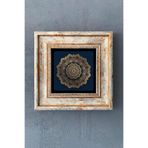 Oscar Stone Decor Mandala Çerçeveli Taş Tablo- Duvar Dekoru 20X20 Cm-Wall Decor Cdd-40-1199