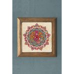 Oscar Stone Decor Mandala -masif Çerçeveli Taş Tablo-wall Decor- 28x28 Cm PRMT2020-1277