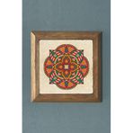 Oscar Stone Decor Mandala-Masif Çerçeveli Taş Tablo-Wall Decor- 28X28 Cm Prmt2020-1278