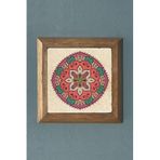 Oscar Stone Decor Mandala-Masif Çerçeveli Taş Tablo-Wall Decor- 28X28 Cm Prmt2020-1279