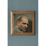 Oscar Stone Decor Masif Çerçeveli Atatürk Doğal Taş Tablo Pano 28X28 Cm Prmt2020-018