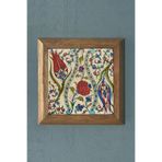 Oscar Stone Decor Masif Çerçeveli Çini Desen Tile Doğaltaş Tablo Pano 28x28 cm PRMT2020-272