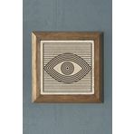 Oscar Stone Decor Masif Çerçeveli Doğaltaş Tablo 28x28 cm Eye/Göz Tasarım Tablo