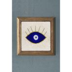 Oscar Stone Decor Masif Çerçeveli Doğaltaş Tablo Pano 28X28 Cm Göz Nazar Boncuğu Prmt2020-1517
