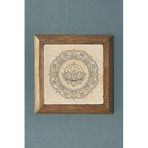 Oscar Stone Decor Masif Çerçeveli Mandala Taş Tablo- Duvar Dekoru- 28X28 Cm-Wall Decor Prmt2020-1372