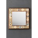 Oscar Stone Decor Masif Çerçeveli Mozaik Taş Ayna 43 Cm X 43 Cm (Morocco-Etnik Desen) Ayn4040-038