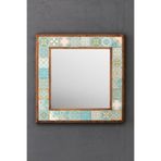 Oscar Stone Decor Masif Çerçeveli Mozaik Taş Ayna 43 Cm X 43 Cm (Morocco-Etnik Desen) Ayn4040-039