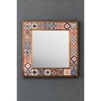 Oscar Stone Decor Masif Çerçeveli Mozaik Taş Ayna 43 Cm X 43 Cm (morocco-etnik Desen) AYN4040-042