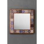 Oscar Stone Decor Masif Çerçeveli Mozaik Taş Ayna 43 Cm X 43 Cm (Morocco-Etnik Desen) Ayn4040-043
