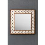Oscar Stone Decor Masif Çerçeveli Mozaik Taş Ayna 43 Cm X 43 Cm (morocco-etnik Desen) AYN4040-053