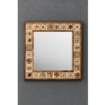 Oscar Stone Decor Masif Çerçeveli Mozaik Taş Ayna 43 Cm X 43 Cm (morocco-etnik Desen) AYN4040-066