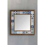 Oscar Stone Decor Masif Çerçeveli Mozaik Taş Ayna 43 Cm X 43 Cm (morocco-etnik Desen) AYN4040-089