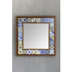 Oscar Stone Decor Masif Çerçeveli Mozaik Taş Ayna 43 Cm X 43 Cm (morocco-etnik Desen) AYN4040-092