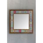 Oscar Stone Decor Masif Çerçeveli Mozaik Taş Ayna 43 Cm X 43 Cm (morocco-etnik Desen) AYN4040-093